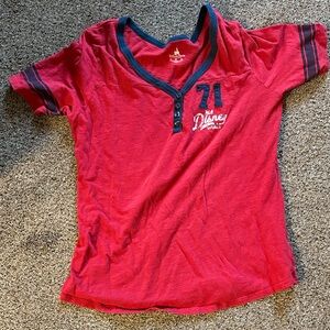 Disney Red Short Sleeve Tee with Black Trim